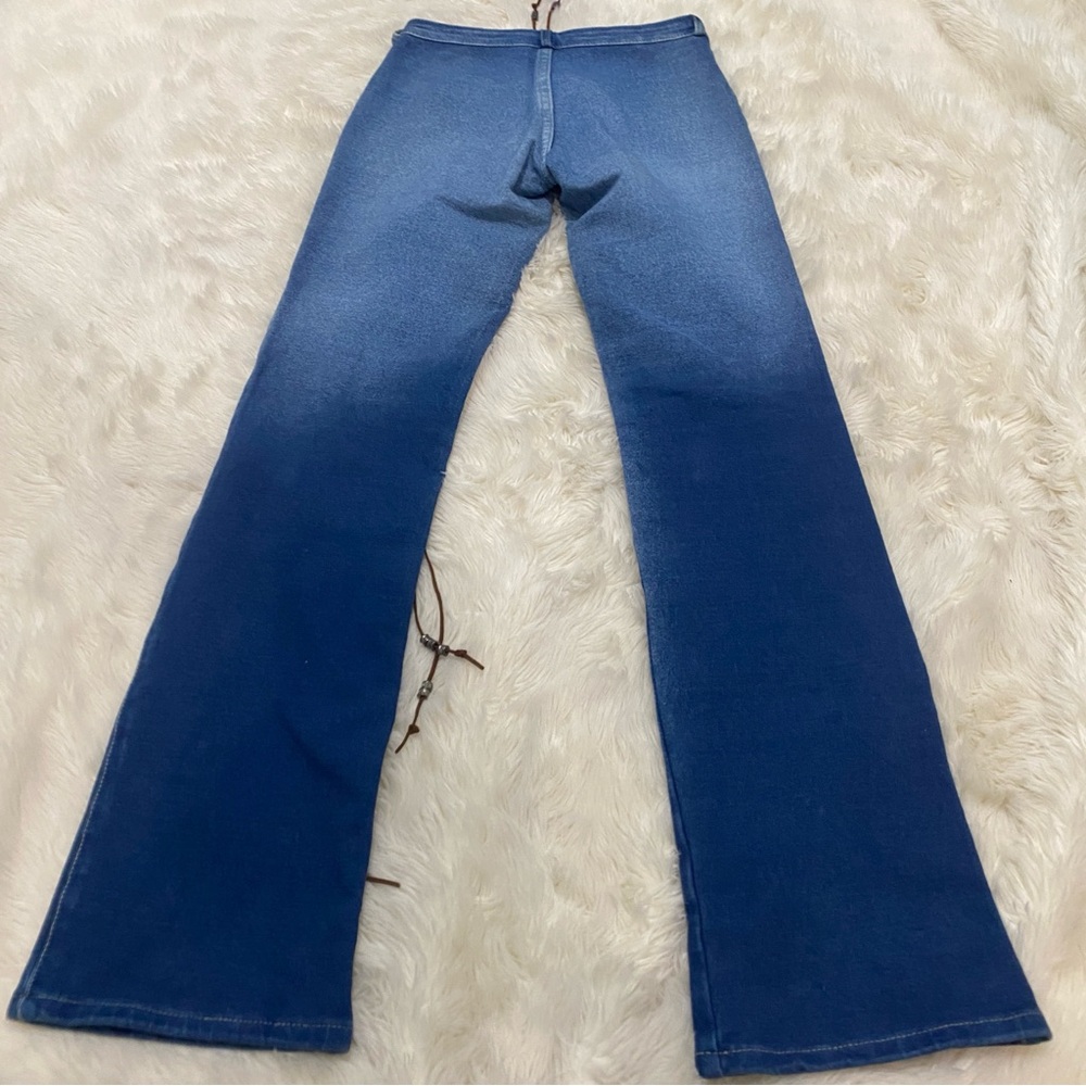 Y2K 2000s Brazilian Lace Up Stretch Flare Jeans | Sz 38 - Picture 5 of 8